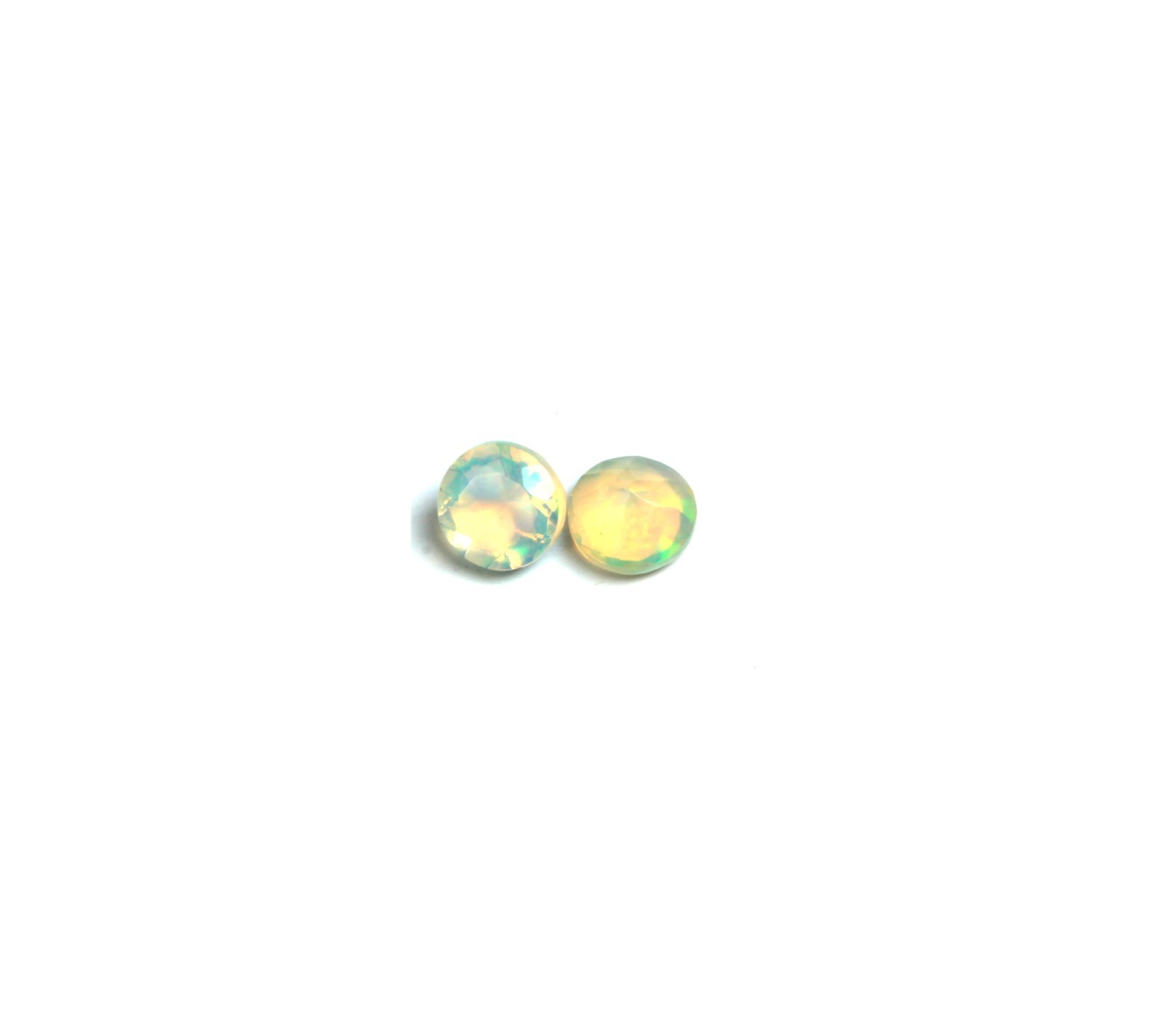 AAA Natural White Ethiopian Opal Round Cut Loose Gemstone For Making All Jewelry