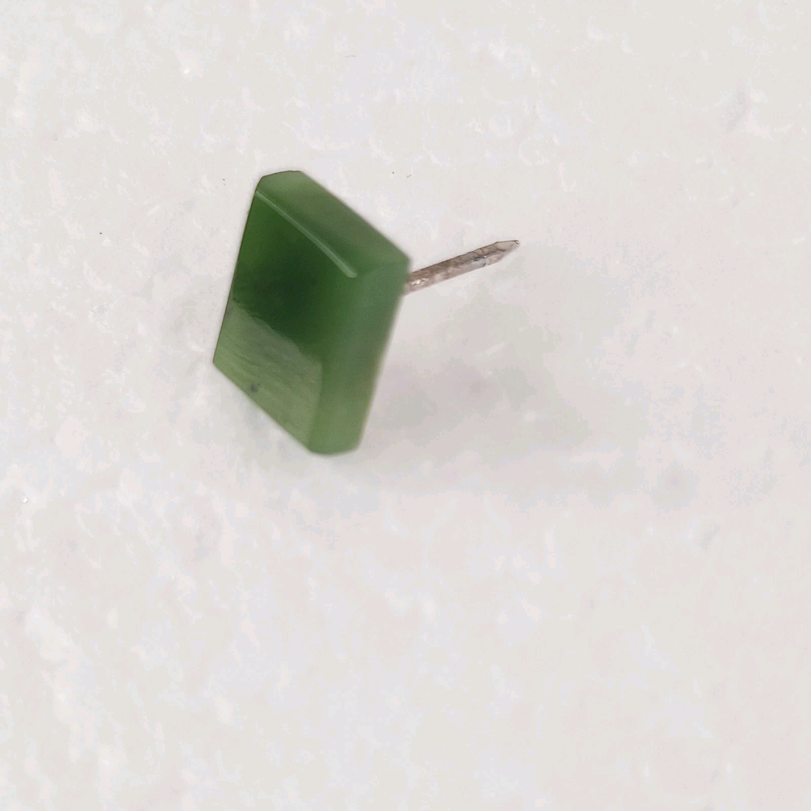 Tie Tack Pin Vintage Natural Polished Jade Classic Elegance Men’s Accessory