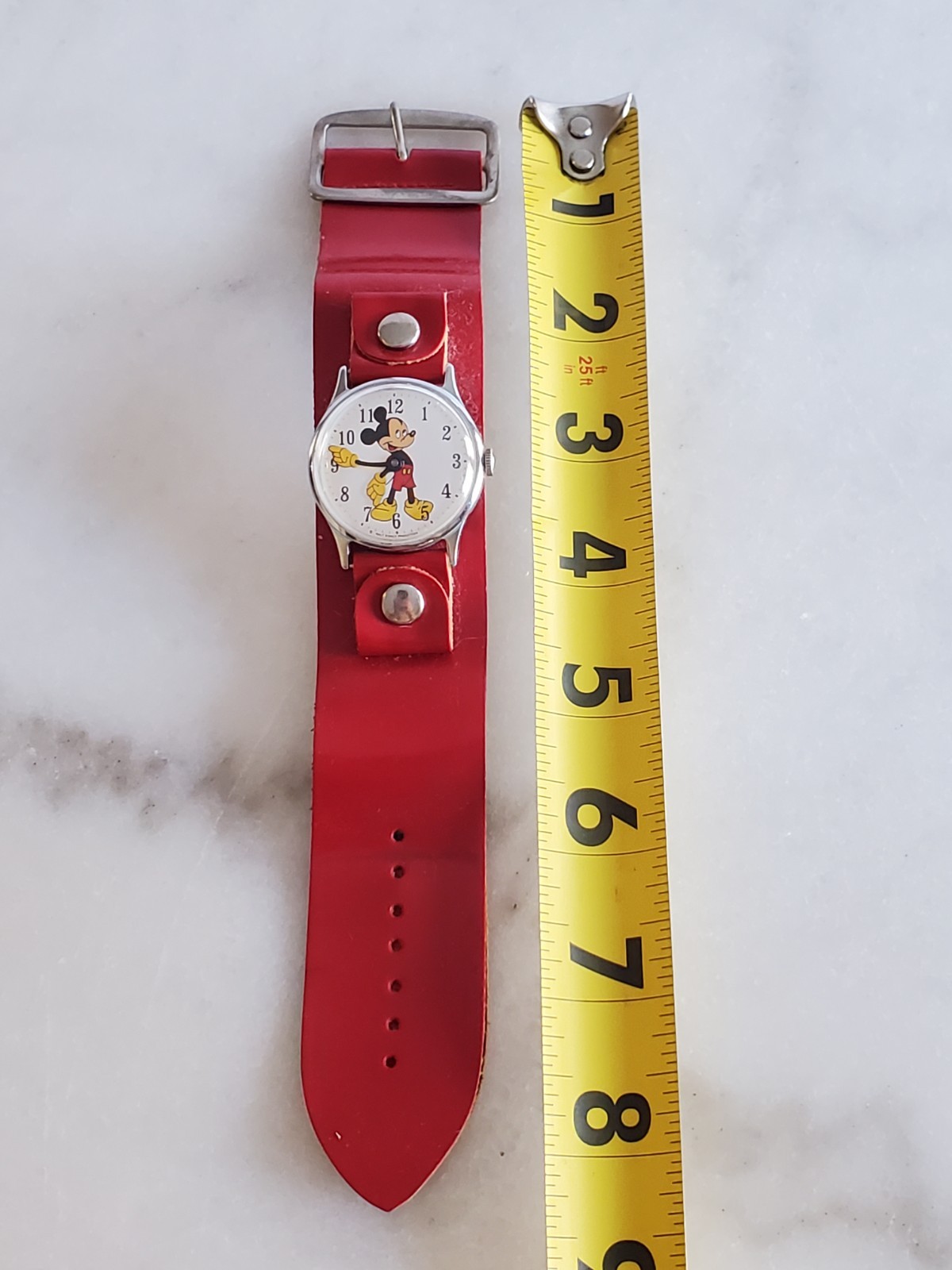 Vintage Mickey Mouse Watch Ingersoll Timex Disney Mechanical WORKS GREAT