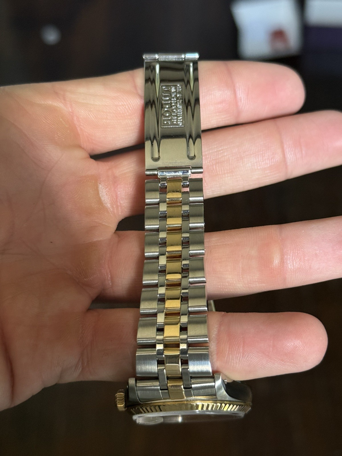 Tudor Prince Date 18K Gold & SS Gold Linen Diamond Dial Auto Watch 74033 w/ B&P
