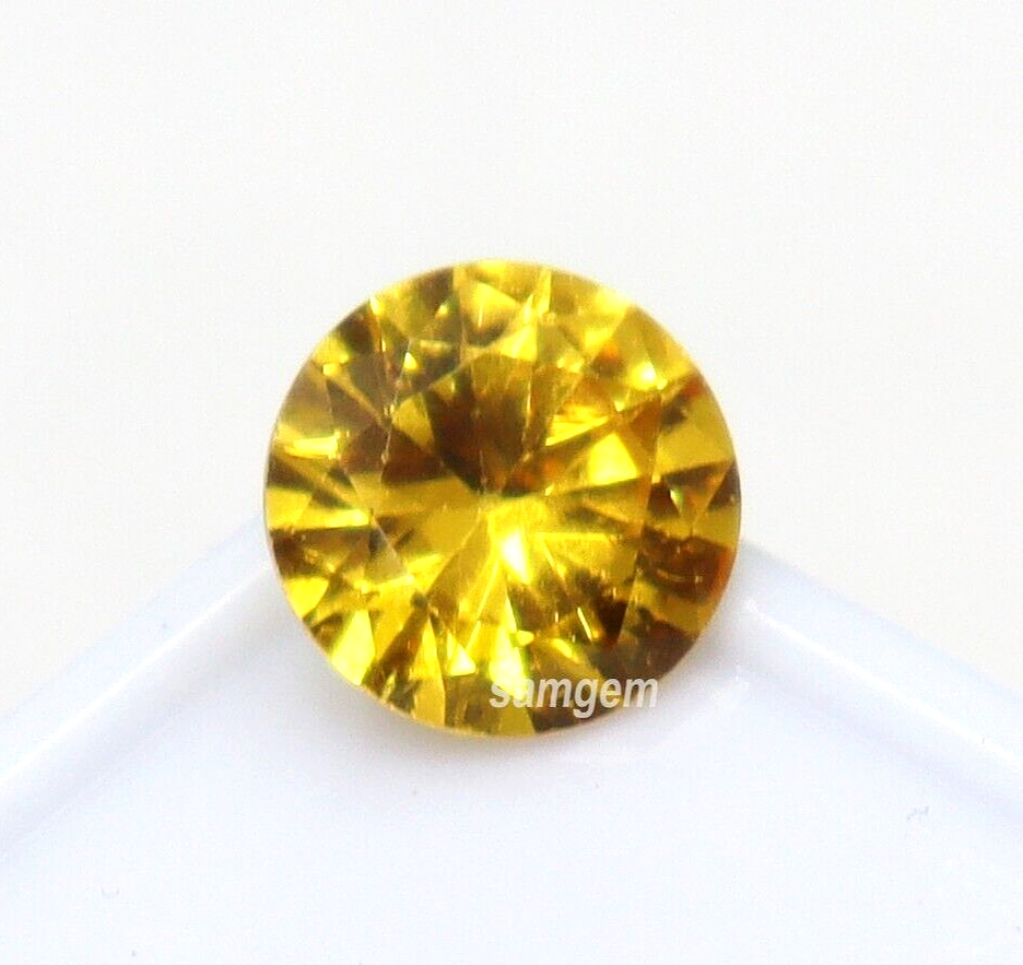 Yellow Zircon 4.20 Ct Round Shape Certified Loose Gemstone Best Offer