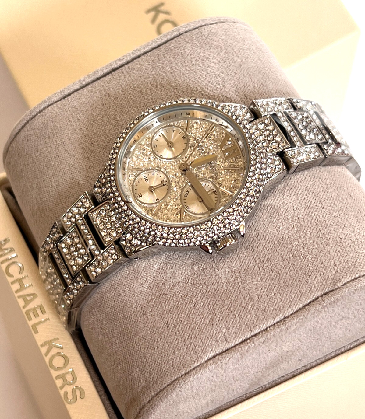 MICHAEL KORS MK6996 Mini Camille Pavé Silver-Tone Ladies Watch BNWT GiftBox $450