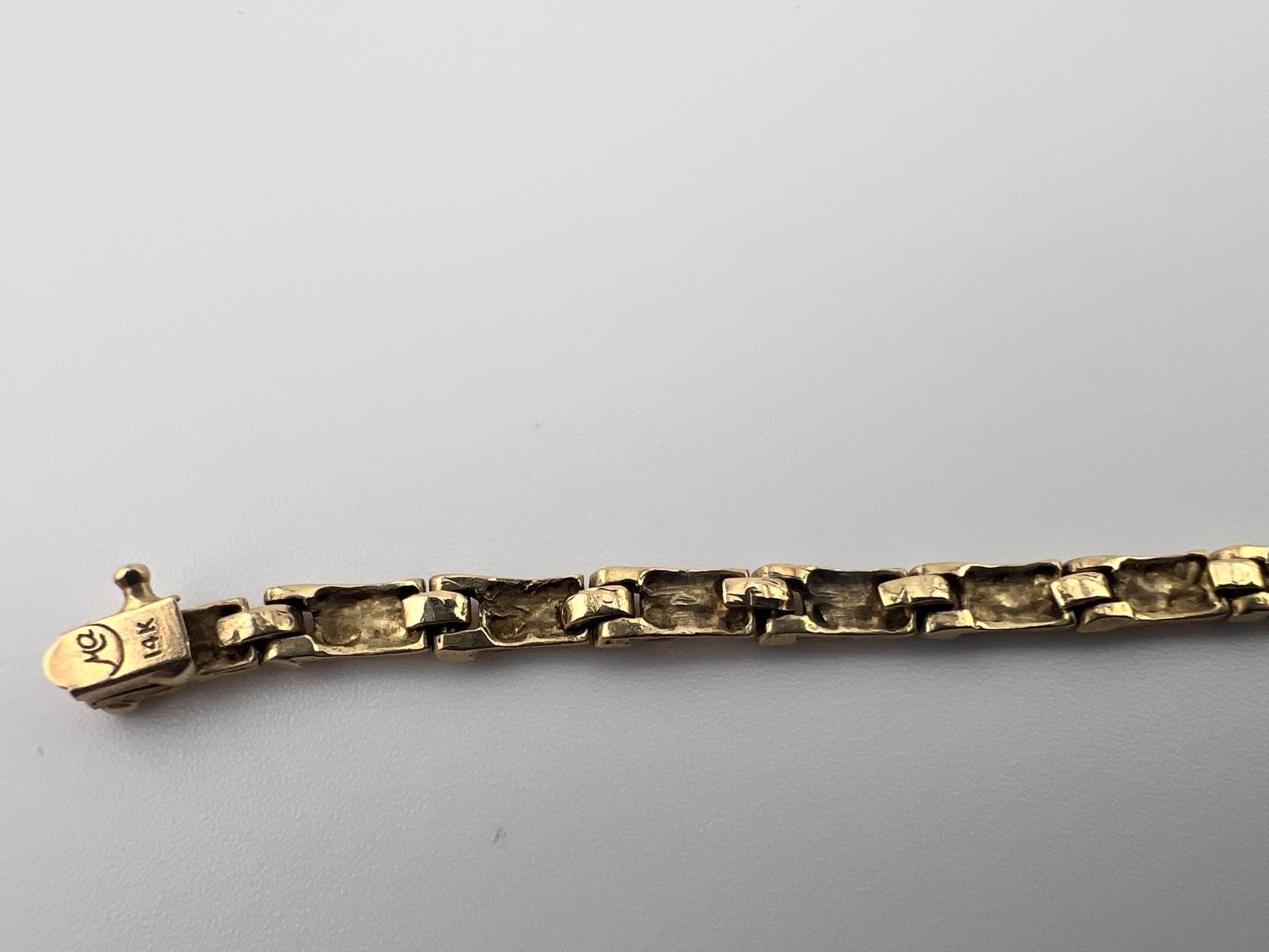 Late 1970’s 14K Gold Nugget Style Bracelet by Michael Anthony Paolombizio