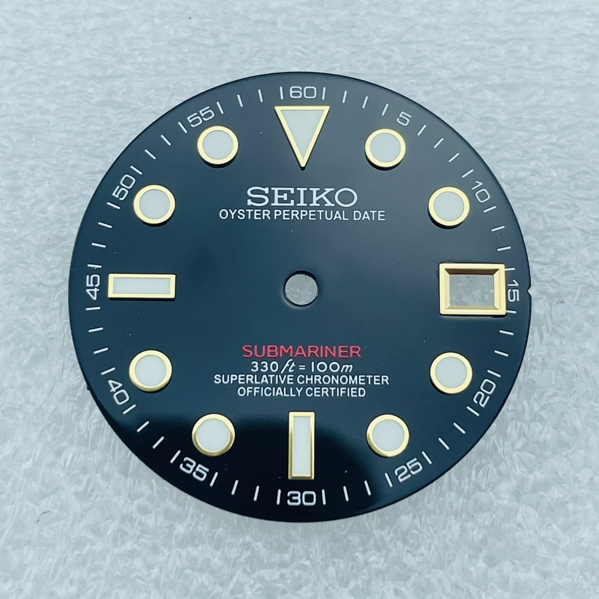 28.5mm Green Luminous Watch Dial Date Fit NH35 NH36 Movement