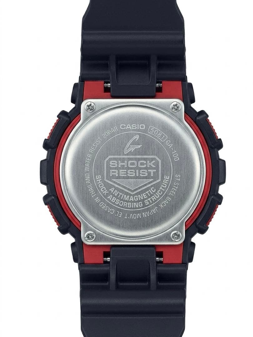 CASIO G SHOCK GA 100 1A4DR Black x Red Watch