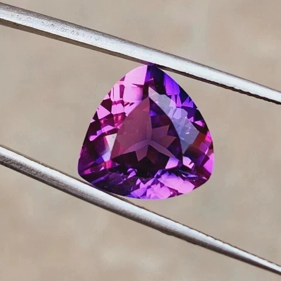 AAA 6.15Ct Natural Exquisite Purple Blue Sapphire Trillion Loose Certified Gem