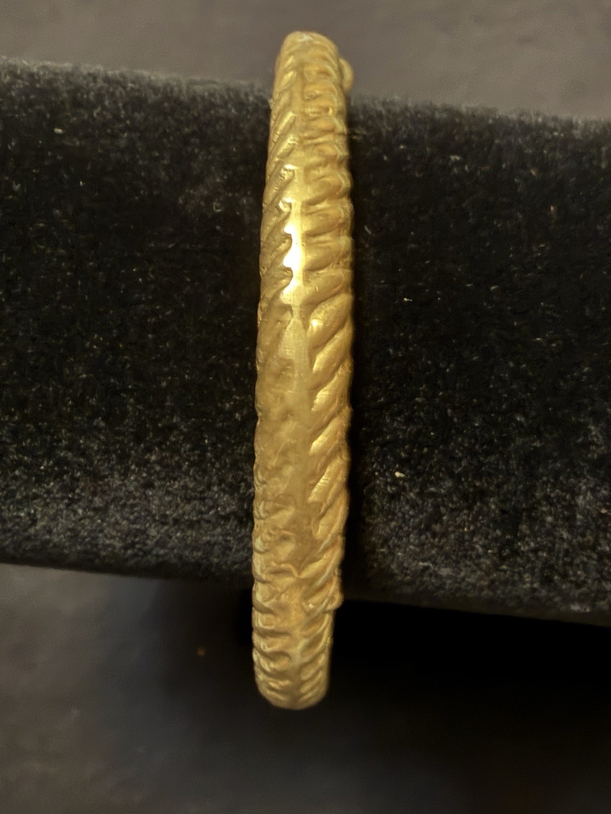 Gold Tone Brass Bangle Bracelet Metal No Stone Fashion Jewelry