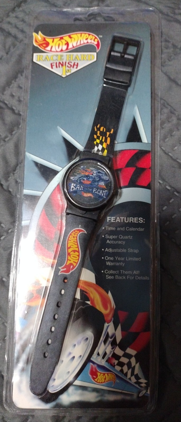 Hot Wheels Wrist Watch 1994 Race Hard Finish 1st Rare! Set Of Two Watches