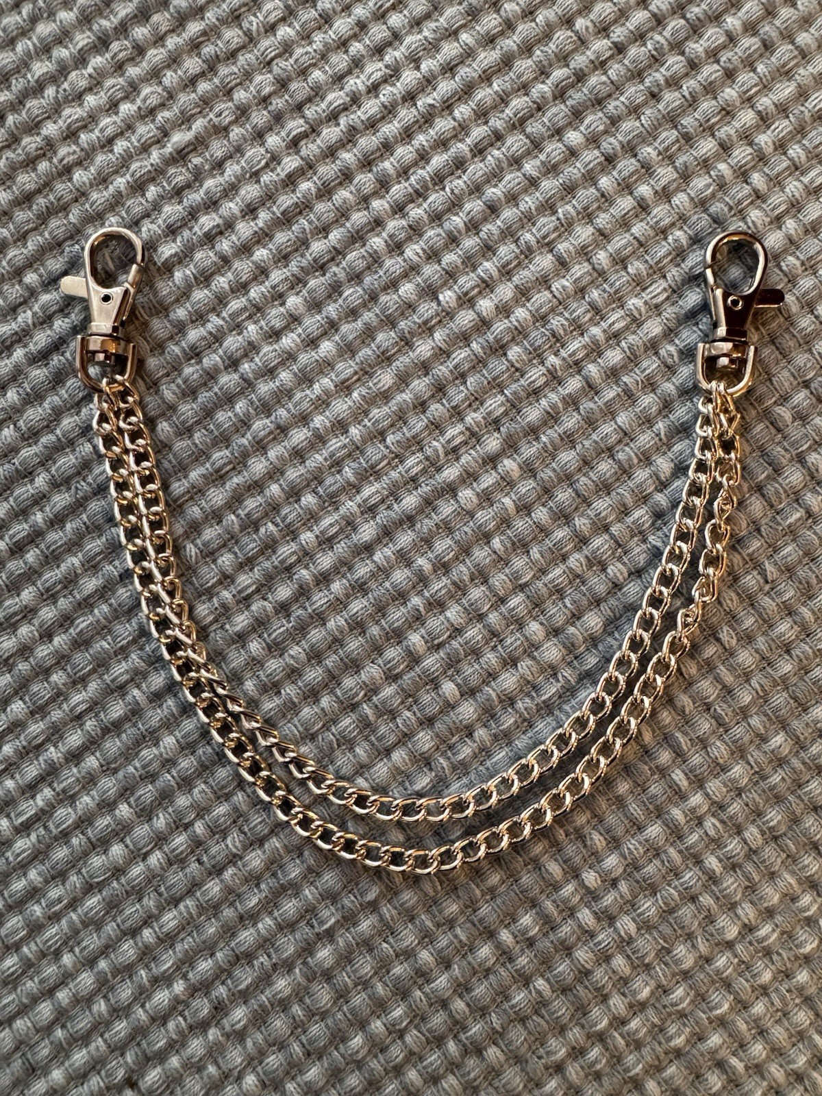 Wallet Clip – Double Link Chain w/ 2 Lobster Clasps Wallet Accessory