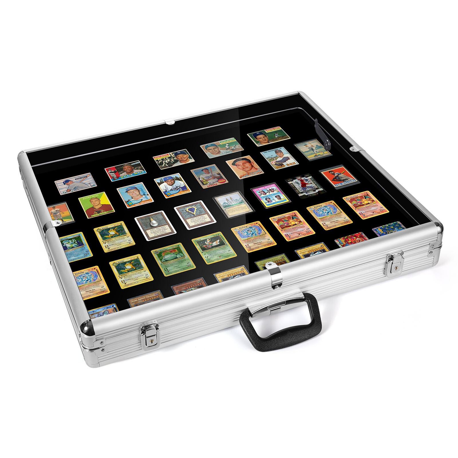 Lockable Aluminum Display Case Acrylic Top Trade Show Showcase Card Jewelry Coin