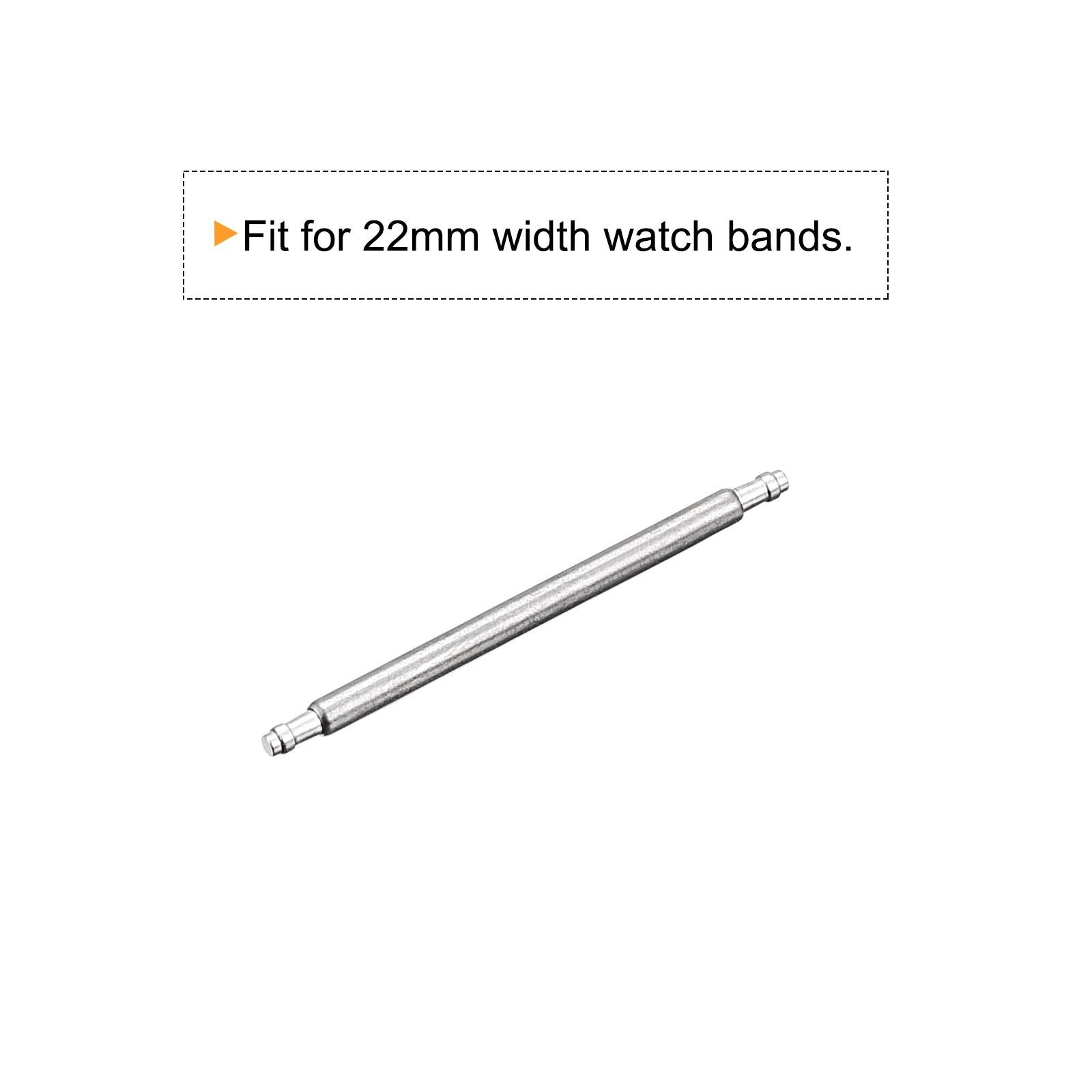 22mm Watch Band Pin 1.3mm Dia Steel Single Flanged End Spring Bar Pins 200pcs
