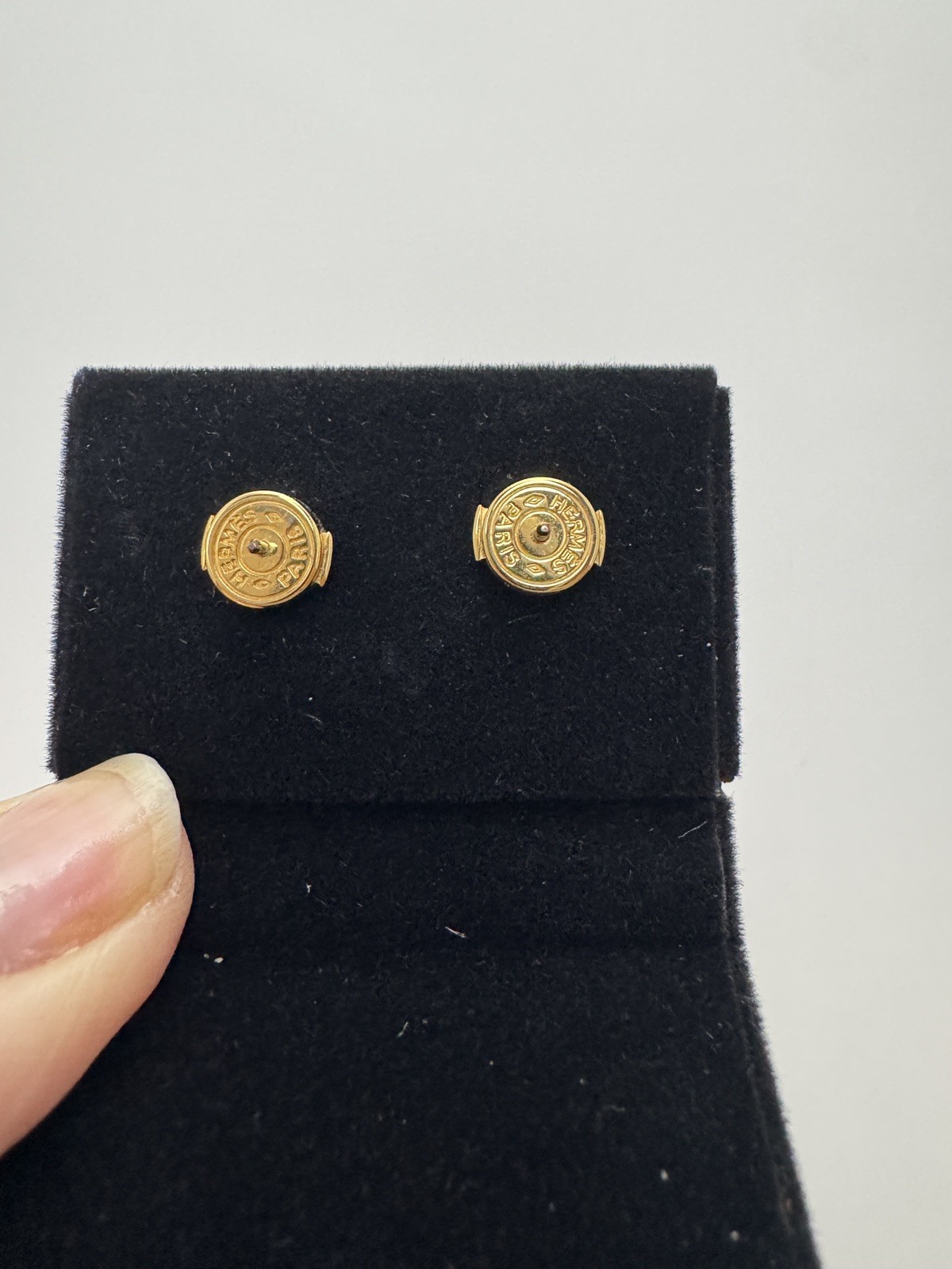 Authentic Hermes Mini Pop H Earrings NEW