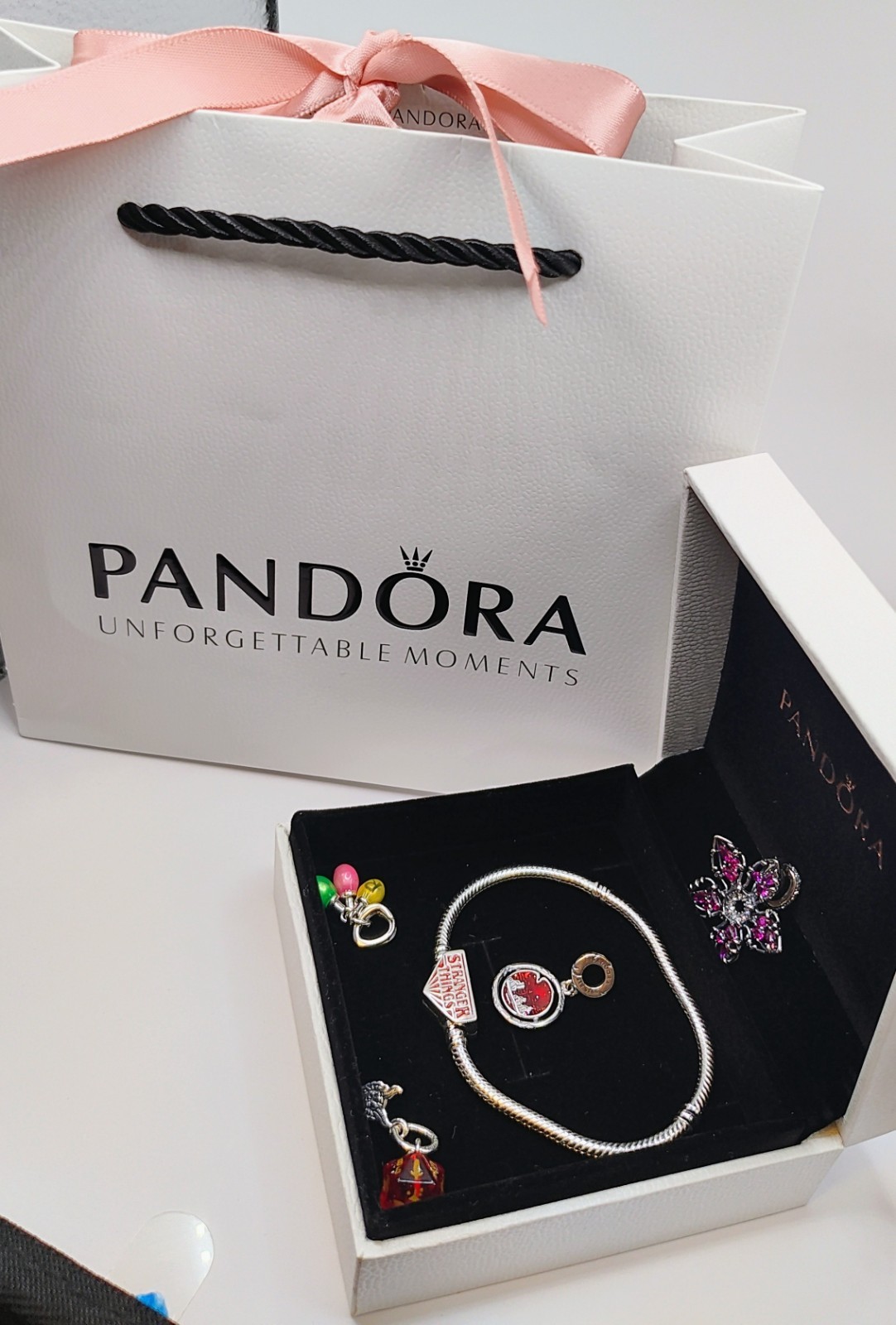 Pandora Stranger Things S925 Snake Chain Bracelet with CHARMS/Box/Bag Included