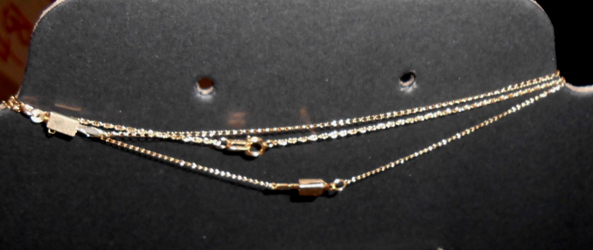 14KT LOT OF 3 DELICATE NECKLACES (2) 20″ and (1) 15.5″ – 1.73 GRAMS