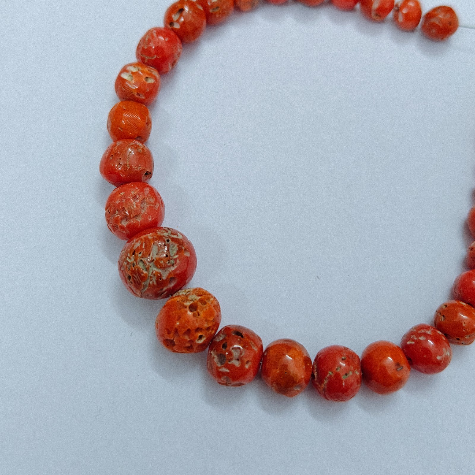 Natural Italian Red Coral Round Beads Loose Gemstone Beads For Jewellery Supply