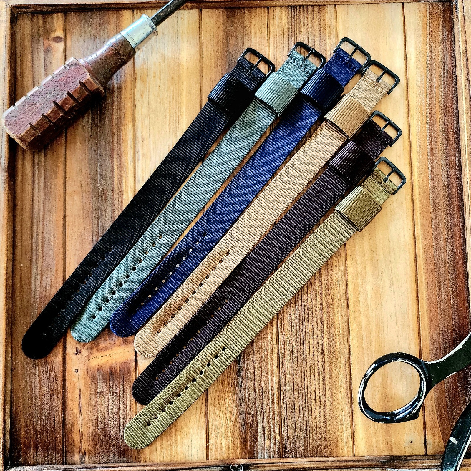 NATO strap 1pc RAF PVD Buckle WWII HD Ballistic nylon Army Military Watch Bands