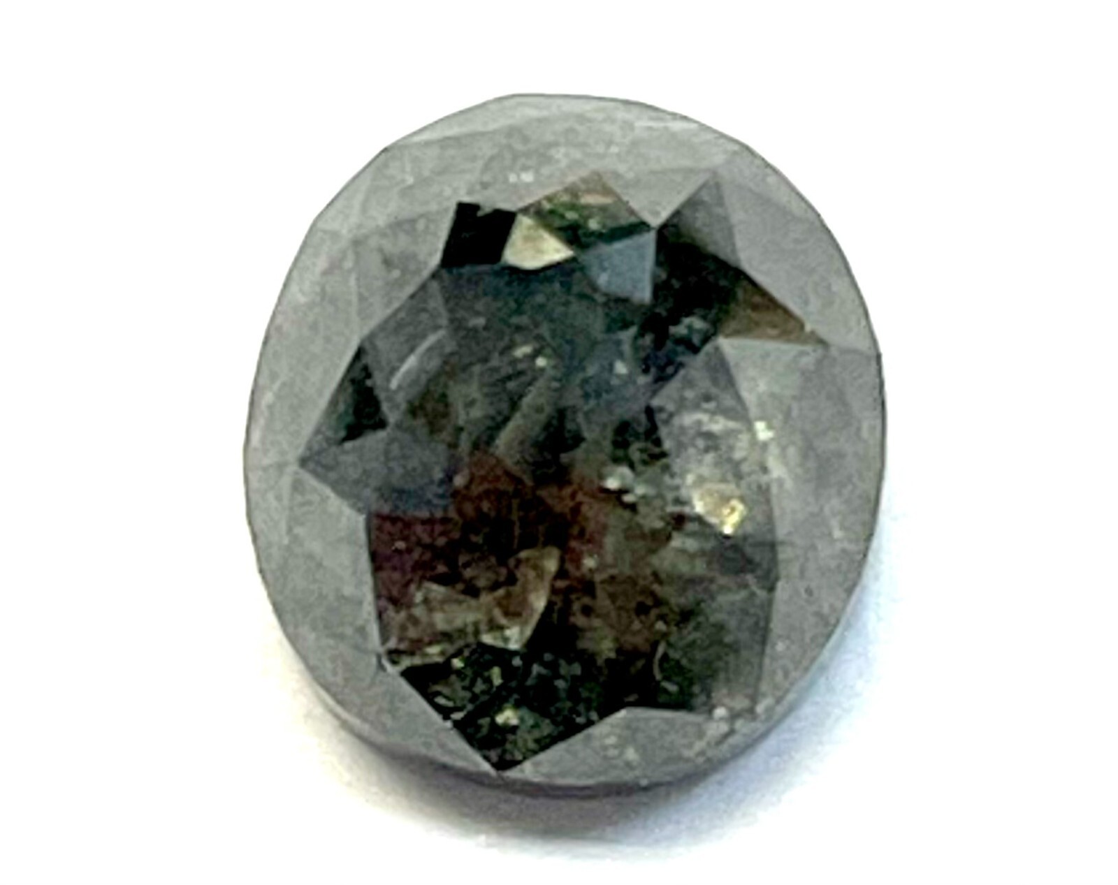 3.03 CARATS Oval Rose CUT SALT & PEPPER POLISHED DIAMOND