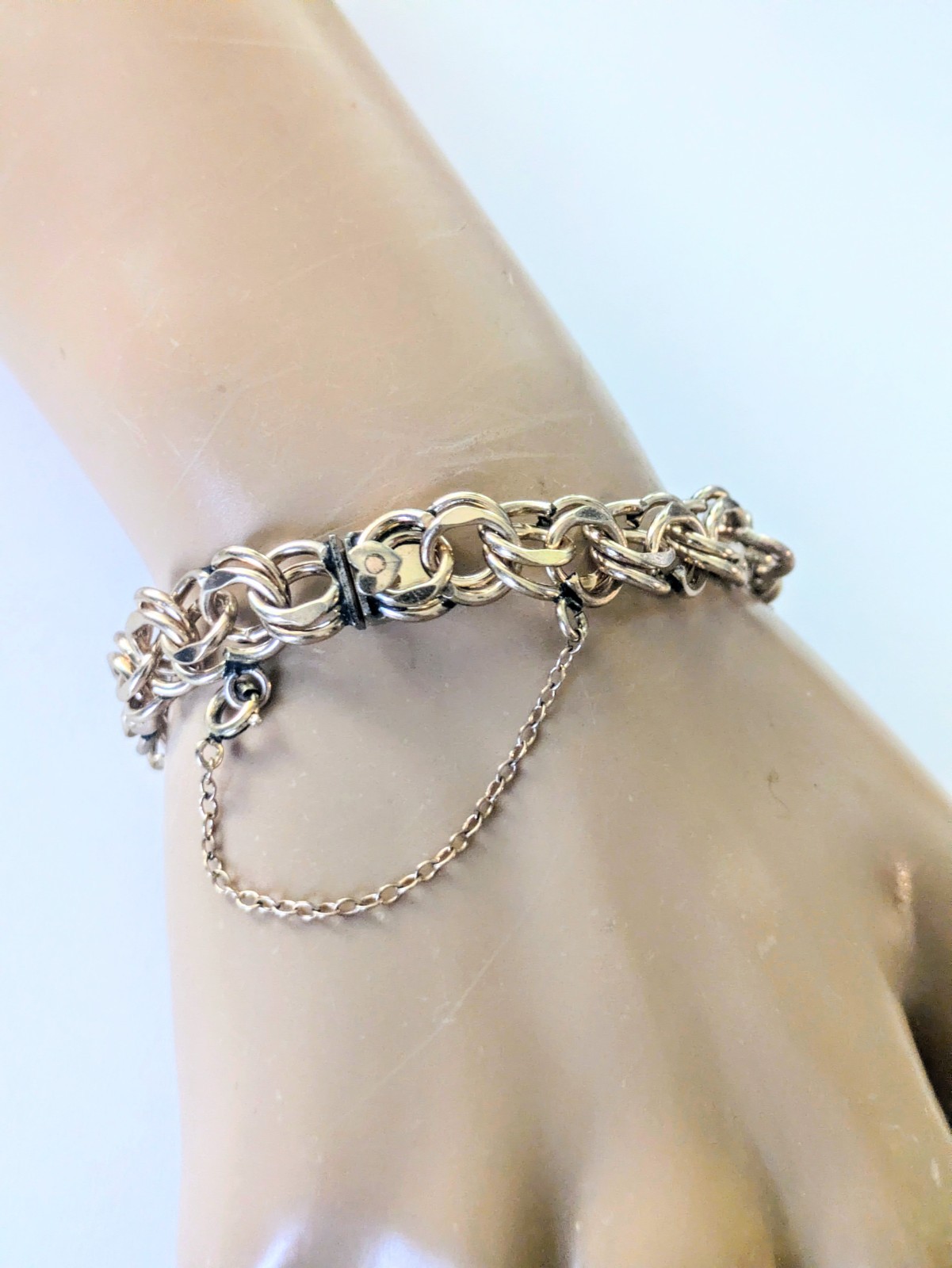 Beautiful Vintage ELCO 12kt Gold Filled Double Link Charm Bracelet