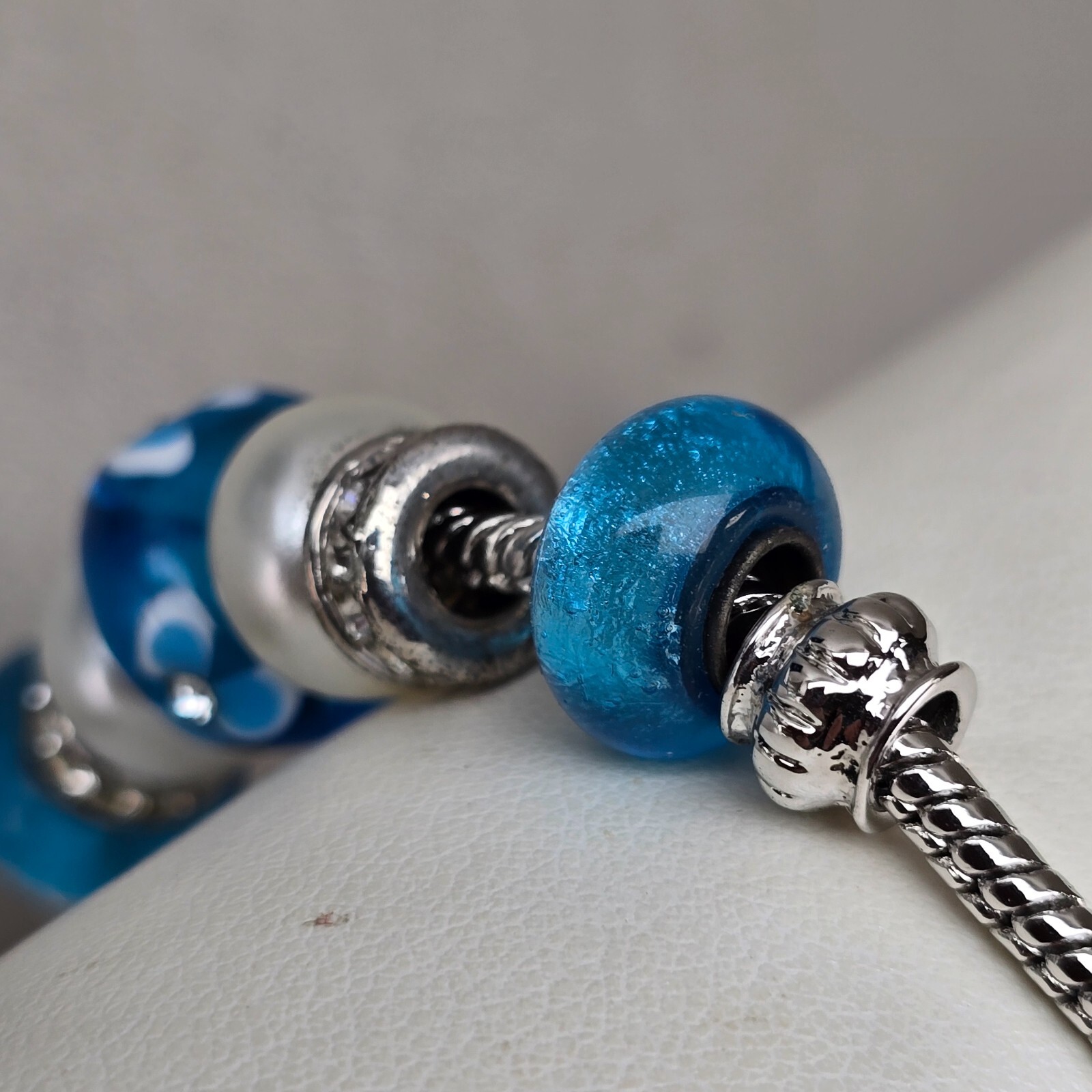 Bella Perlina Bracelet Rhinestones Blue Iridescent NEW