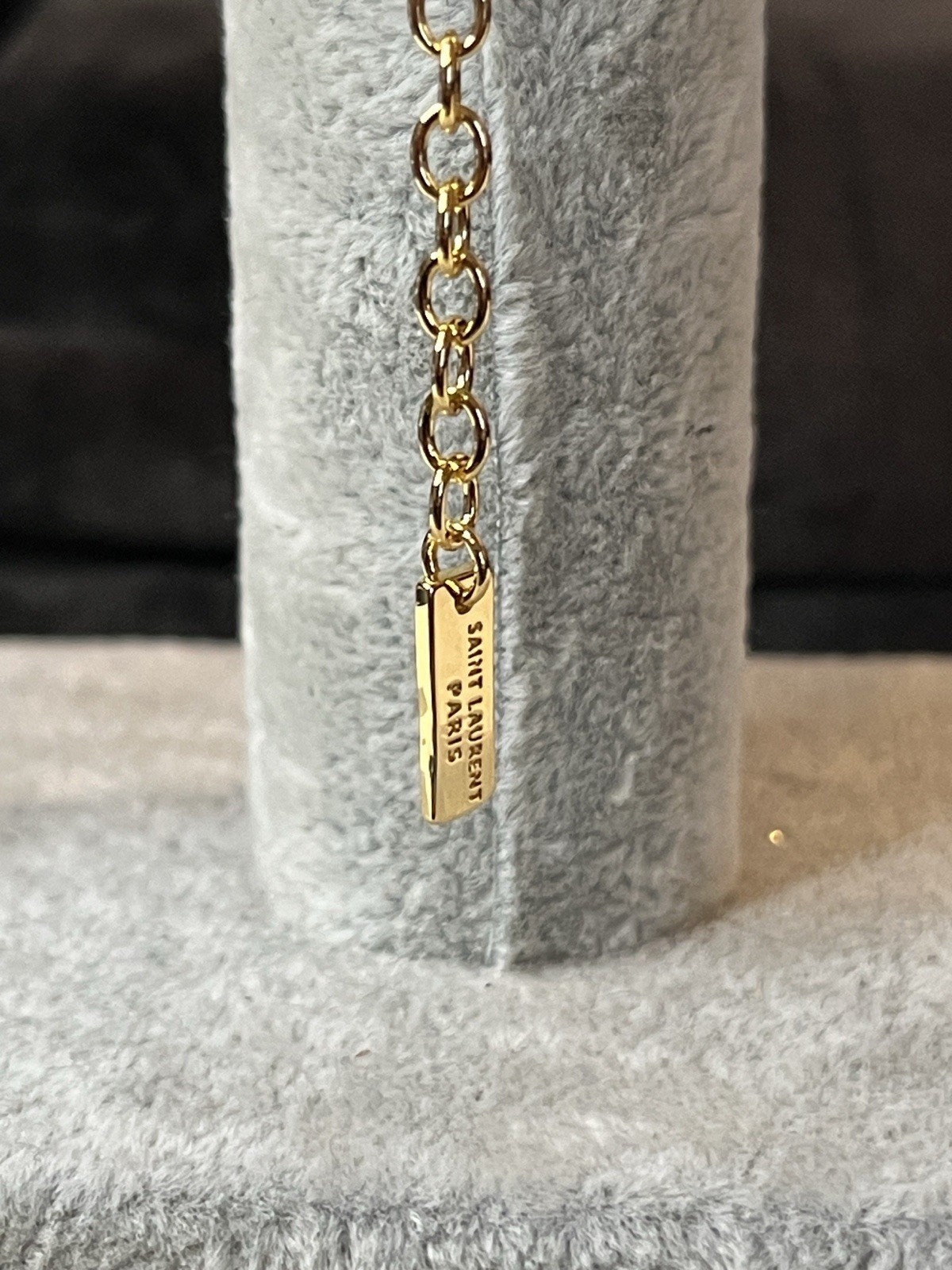 Gold Tone Ysl Saint Laurent Bracelet 6.5-7.5”