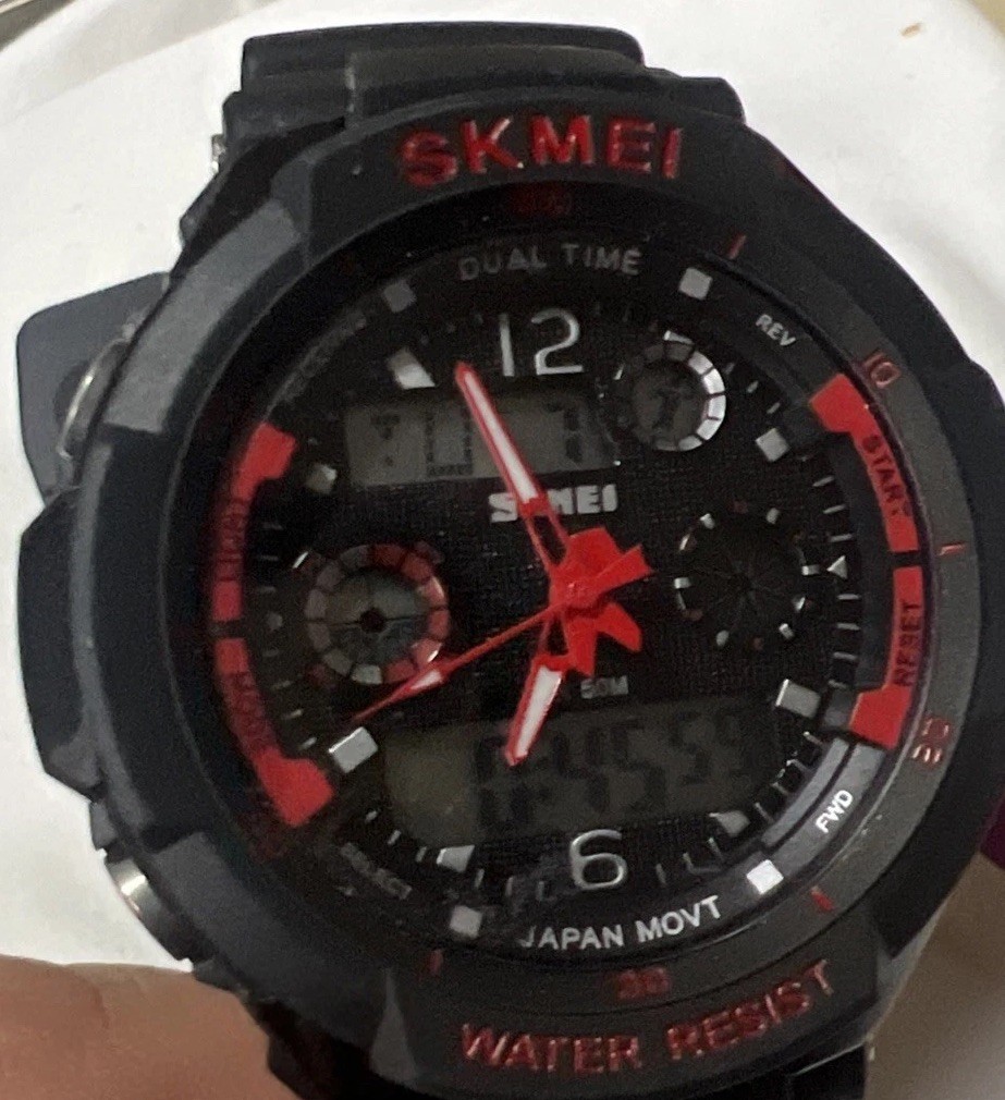 SKMEI Mens LED Digital Analog Alarm Waterproof Sport Army Watch Wristwatch
