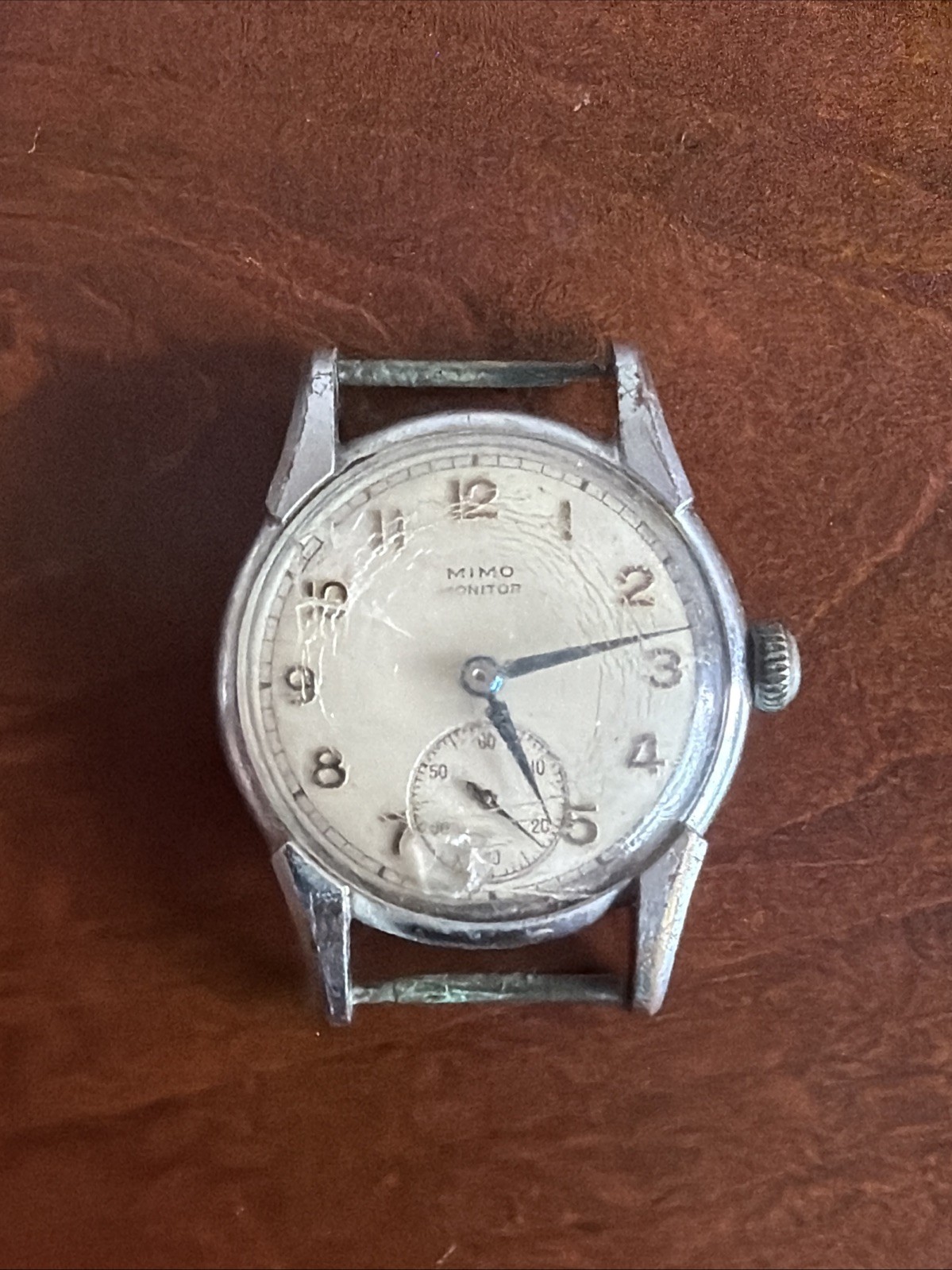 Vintage Mimo Monitor Otto Graef WWII ERA Men’s Wristwatch Untested For Parts