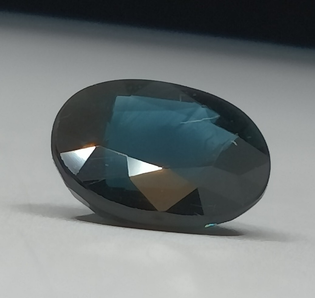 Blue Sapphire 1.52 Carat Oval Genuine Very Slight Purplish to Greenish blue