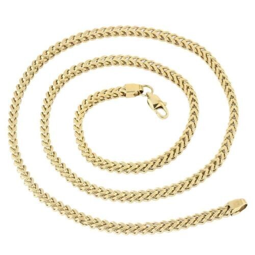 Men’s Fransco Box Chain 2mm to 6mm 16″ to 30″ Gold Plated Hip Hop Jewelry
