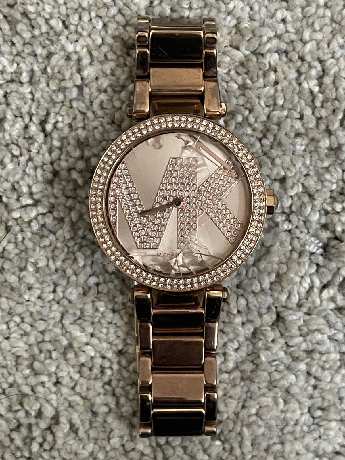 Michael Kors MK-6660 MK Logo Dial Fashion Womens Watch Rose Gold (PARTS ONLY)