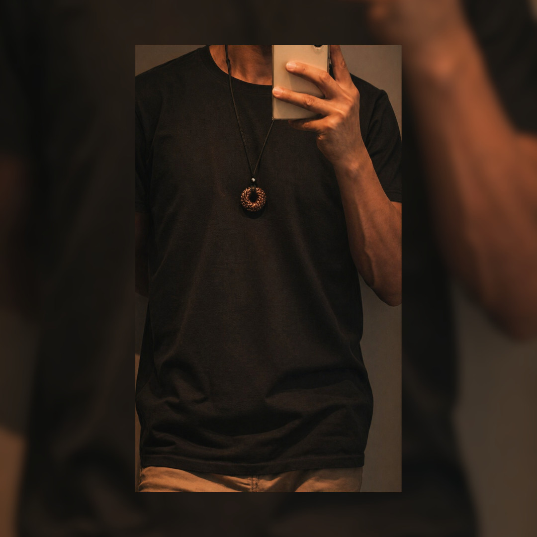 Luminous Glow in the Dark Torus Pendant Sacred Geometry Necklace