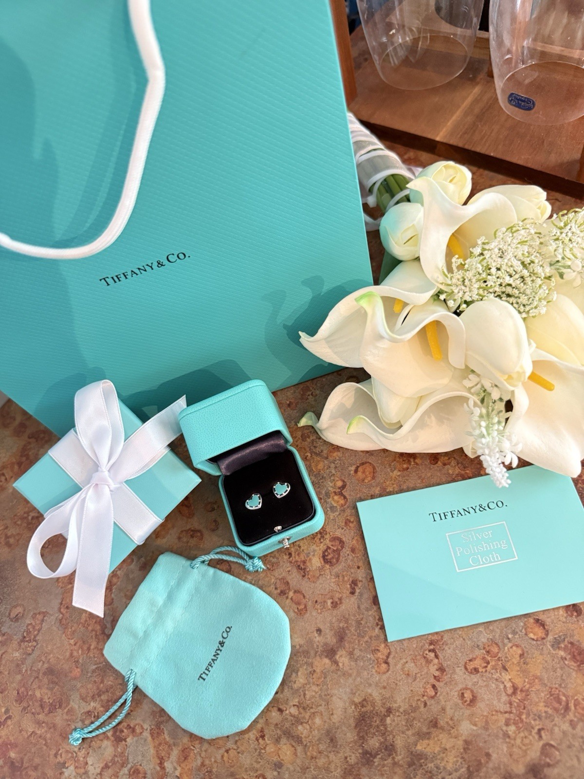 Love Tiffany & Co Blue Heart Earrings