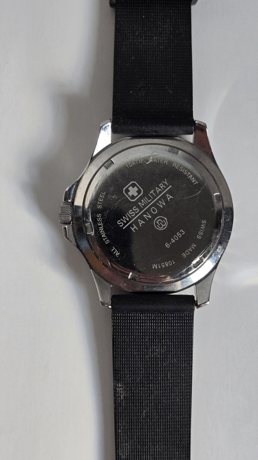 Swiss Made Swiss Military HANOWA Watch. Works! New Battery Stainless Steel 10ATM
