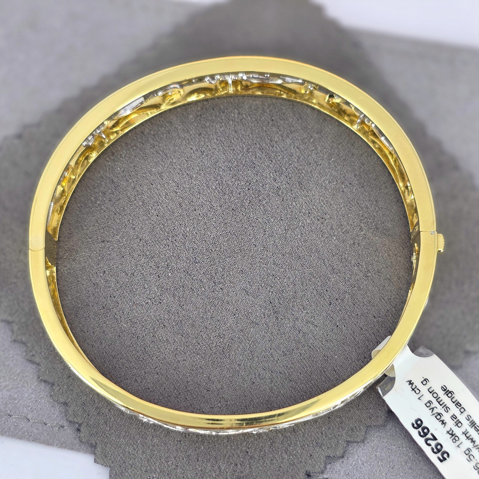 $10,890 Simon G. Trellis Floral 18kt Two-Tone 1ctw Natural Diamond Bracelet