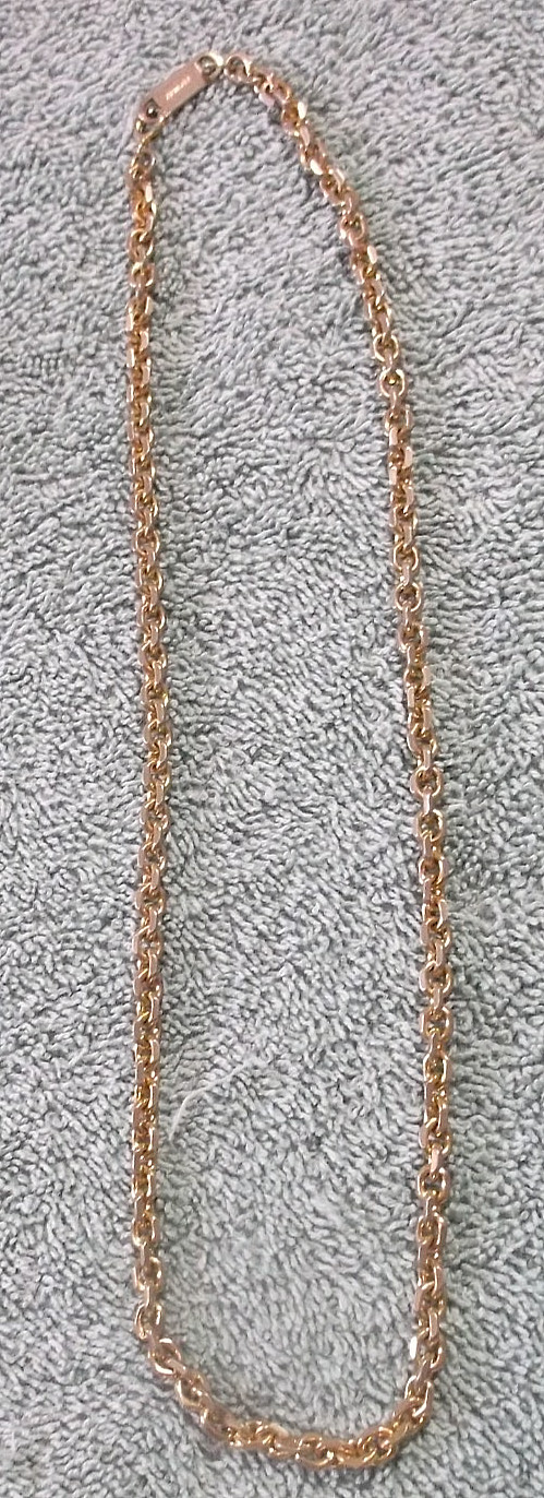 Vintage Artisan Goldtone Chain Necklace ~ 19 1/2″
