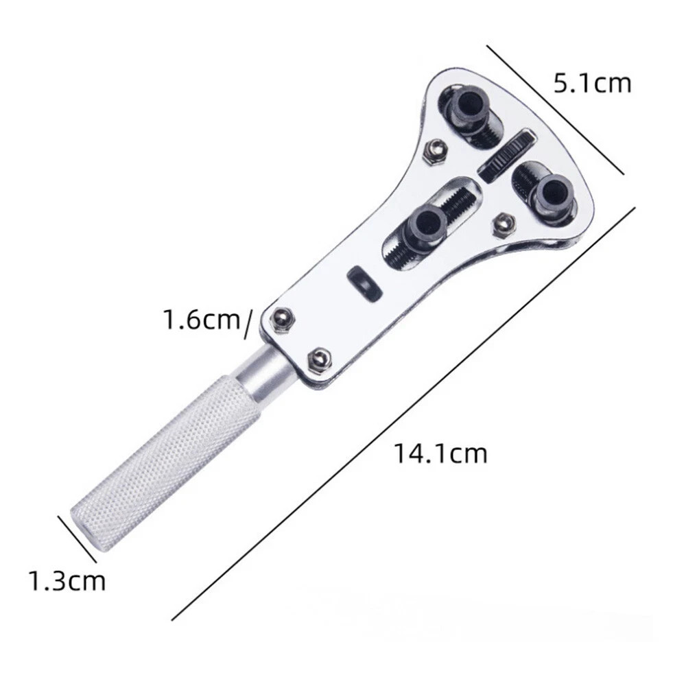 Watch Back Case Opener Battery Change Cover Remover Tool Screw Wrench Kit