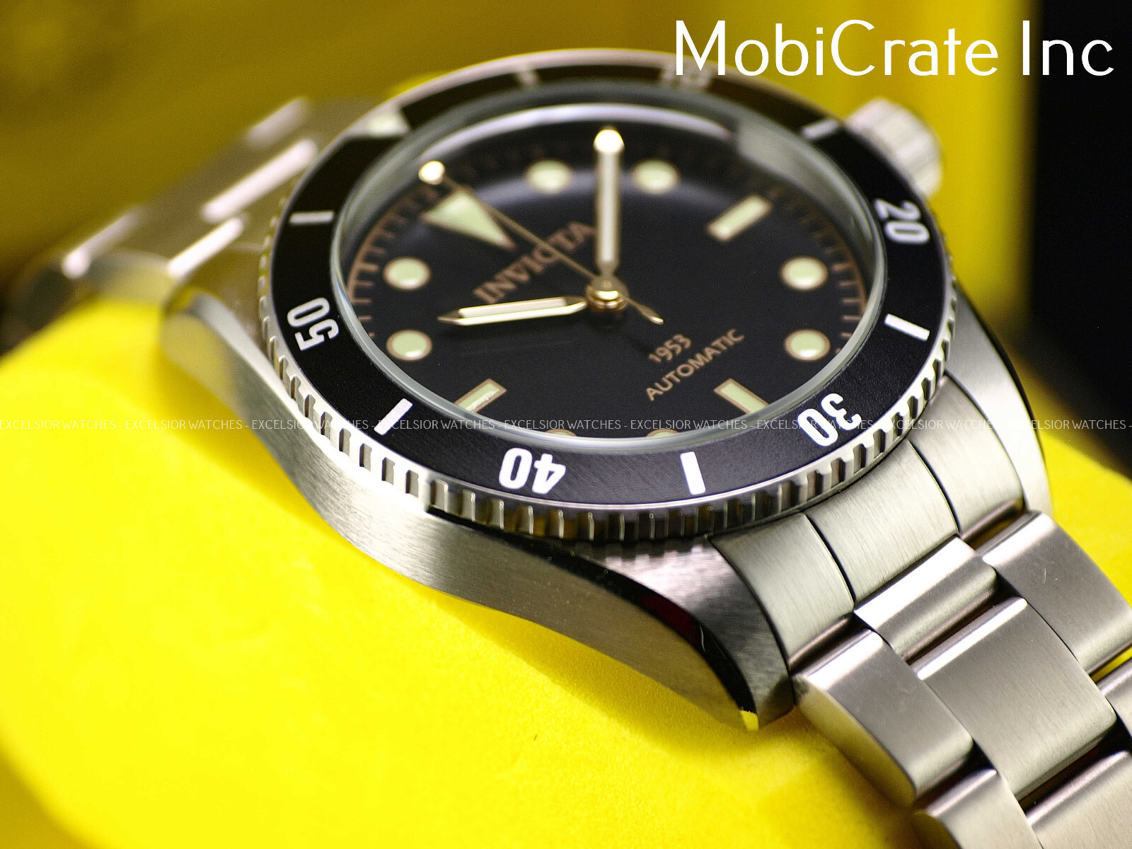 INVICTA 1953 PRO DIVER MEN’S NH35A AUTOMATIC 40MM BLACK DIAL SS WATCH 31290