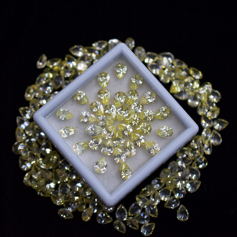 Natural Yellow Sapphire Pear Cut 6 Pcs 7×5 mm Lot Certified Gems Gift For Him