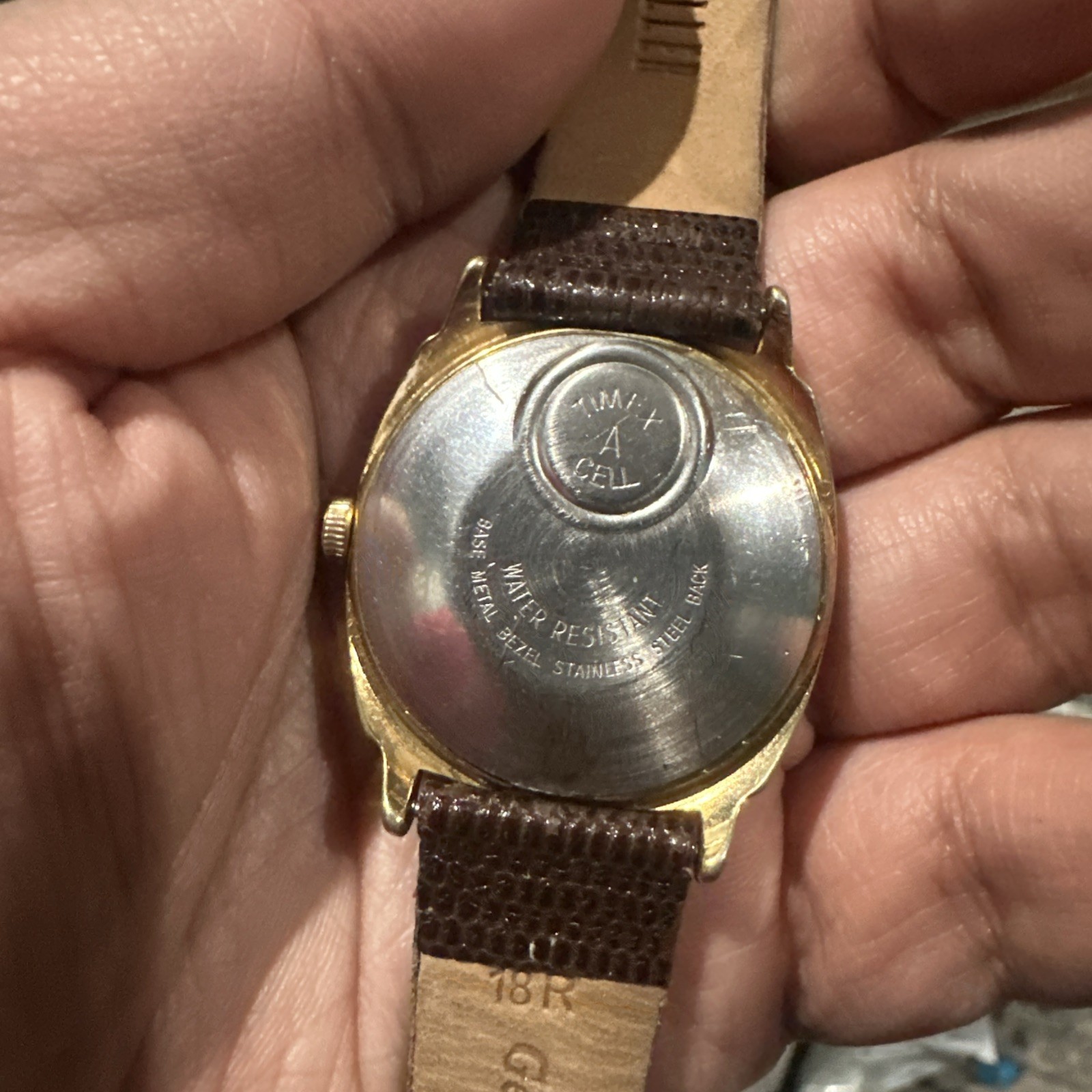 Works VTG Timex Electric Dynabeat Sunburst Mens Watch Gold Stuller Strap 34mm 7”