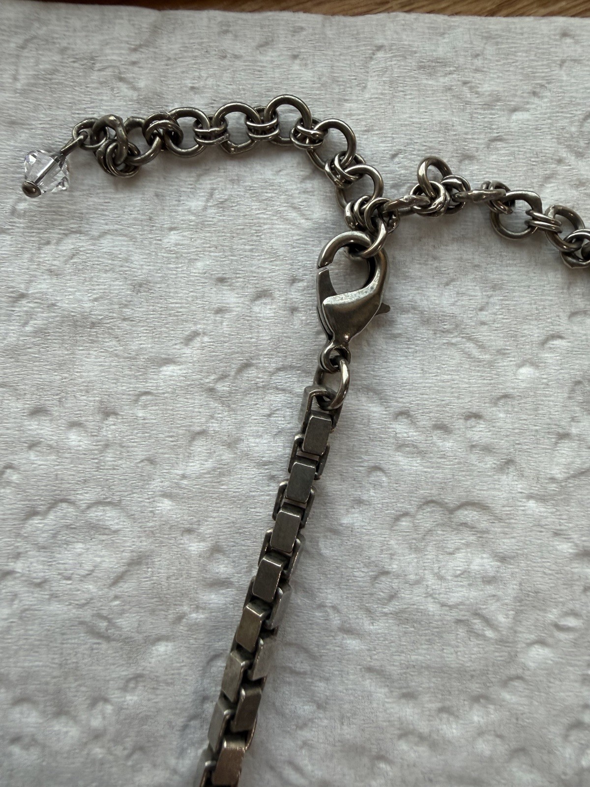 Sorrelli Statement Necklace Matte Black, Olive Green and Clear Crystals