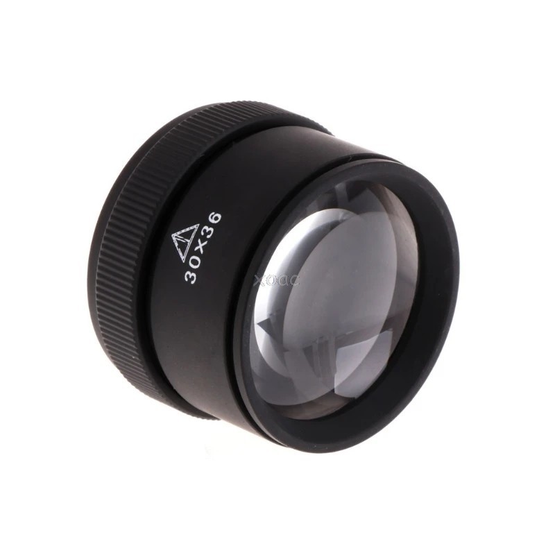 30X Jewelry Loupe Magnifier Portable Folding Optical Glass Lens for Coins Stamps