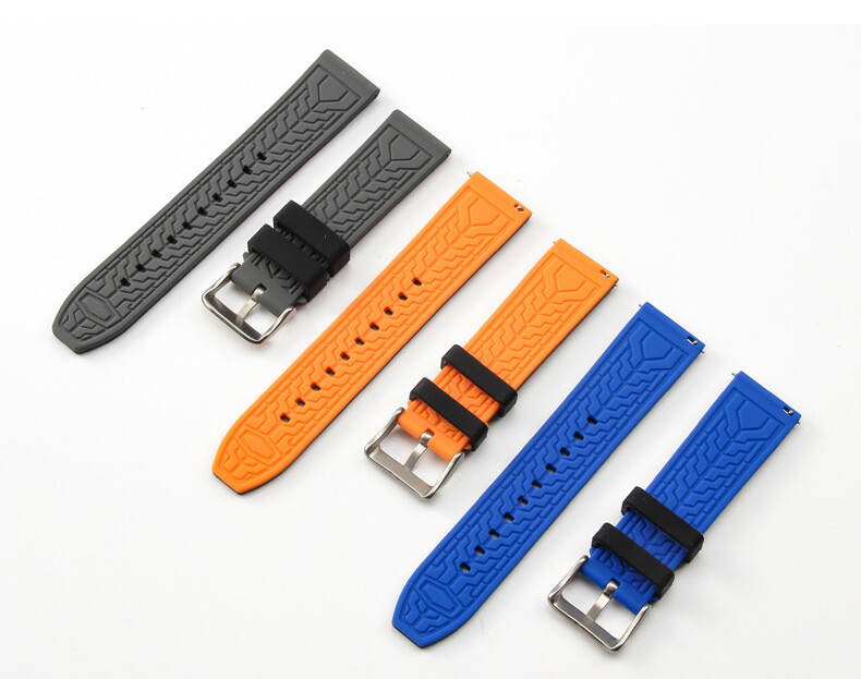 High Quality Rubber Silicone Watch Strap Men’s Waterproof Wristband 20 22 24mm