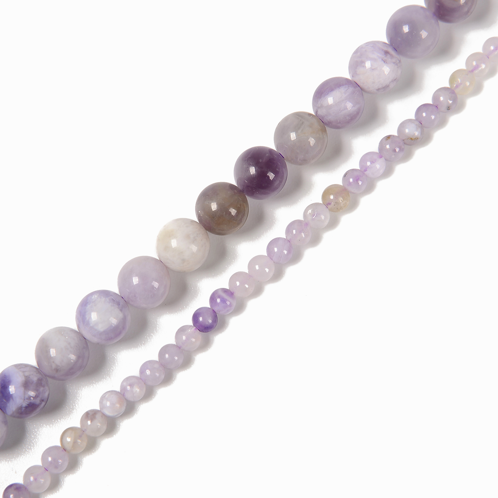 Multi Color Lavender Jade Smooth Round Beads 4mm 6mm 8mm 10mm 15.5” Strand