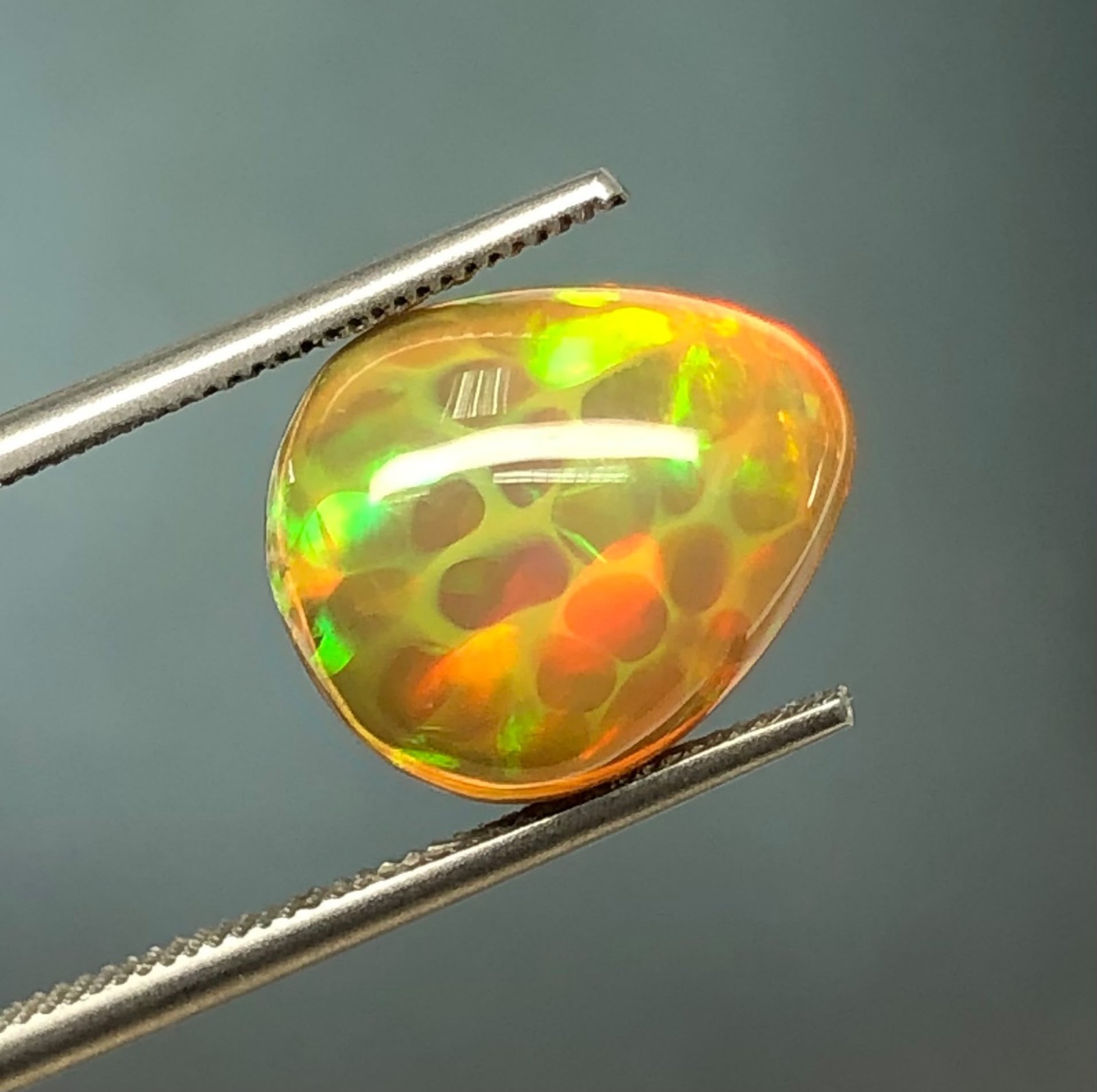 Rare Shewa Honeycomb Pattern Opal 3.47 ct loose gemstones 002