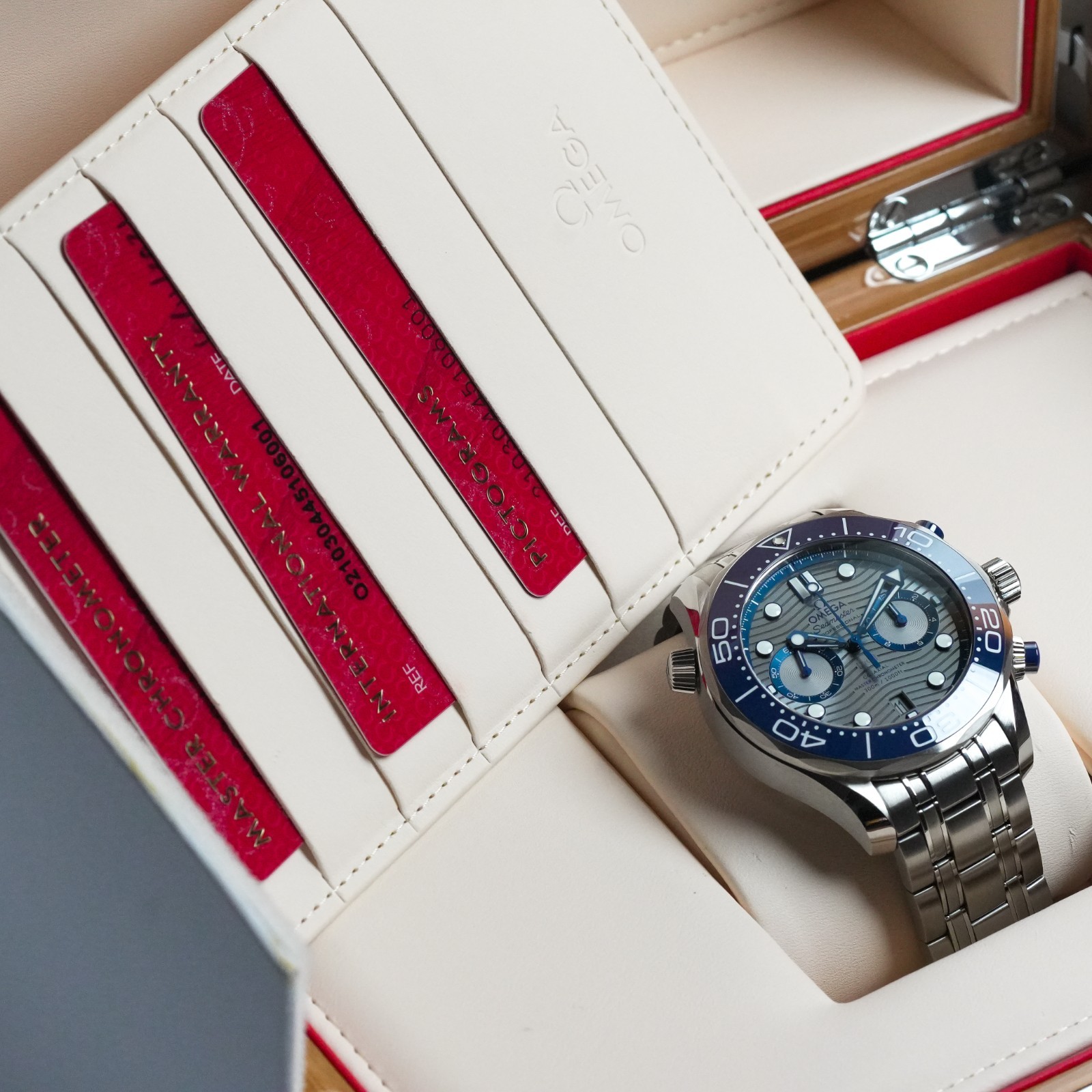 OMEGA Seamaster Diver 300M Chrono 44mm Grey Dial 210.30.44.51.06.001 Full Set