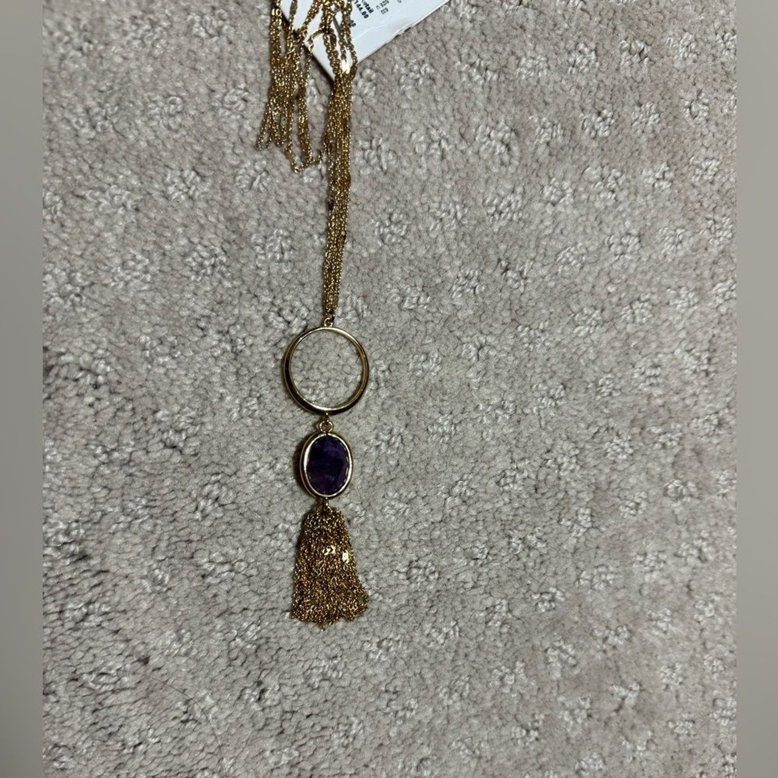 Kate Spade New York Quartz Cascade Pendant Necklace | Purple Stone | 22” | NWT