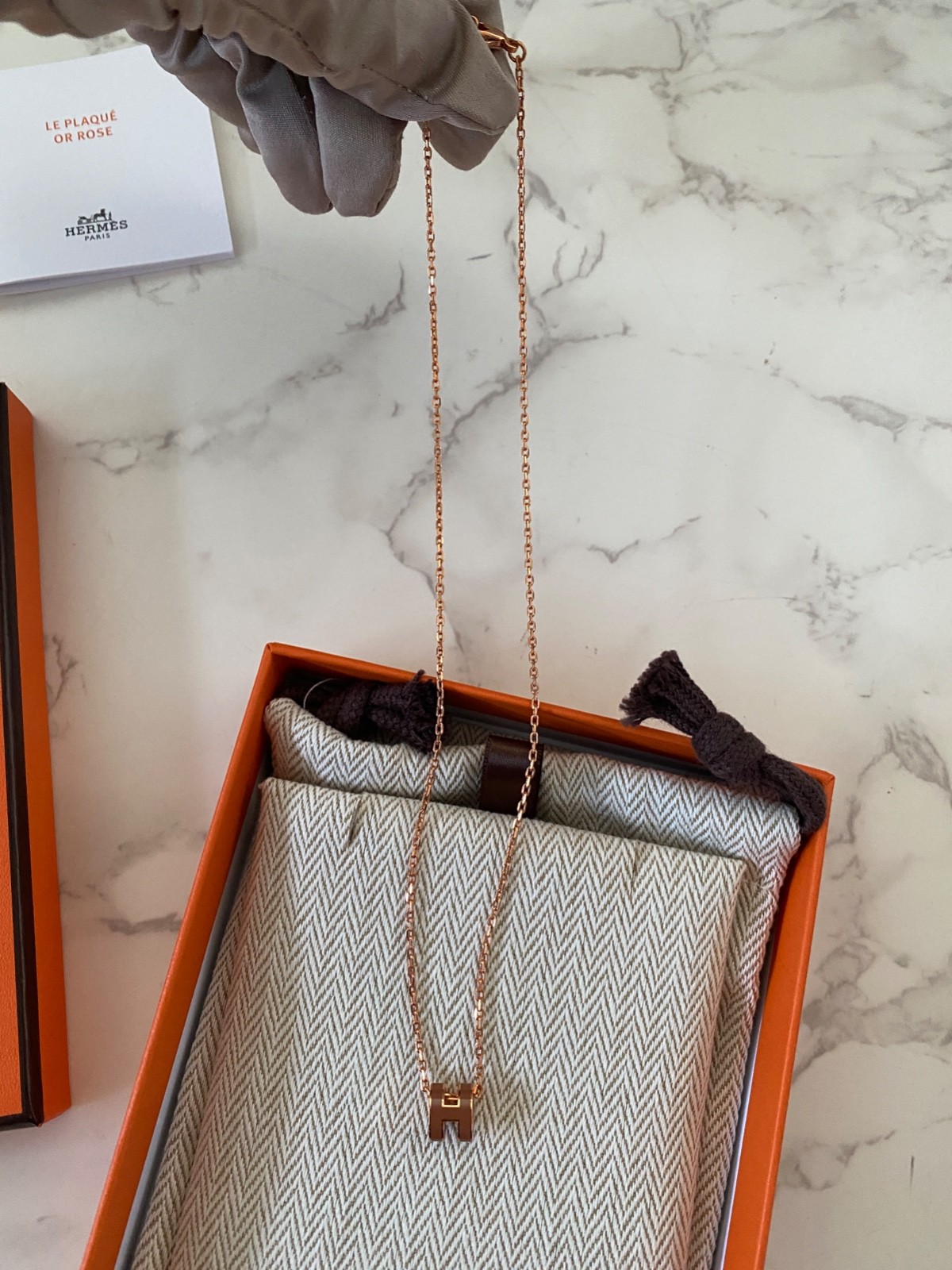 New Authentic Hermes Mini Pop H Pendant Necklace Accessory Jewellery Jewelry