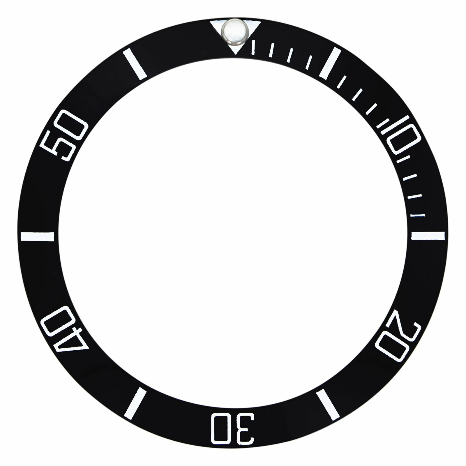 REPLACEMENT BLACK CERAMIC INSERT WITH ENGRAVED #’S FOR WATCH 40MM X 32MM