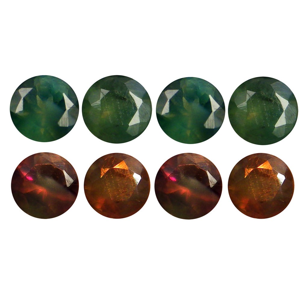 0.50 ct (4 pcs) CALIBRATED (3.04 x 3.04mm) Green Natural Round Alexandrite