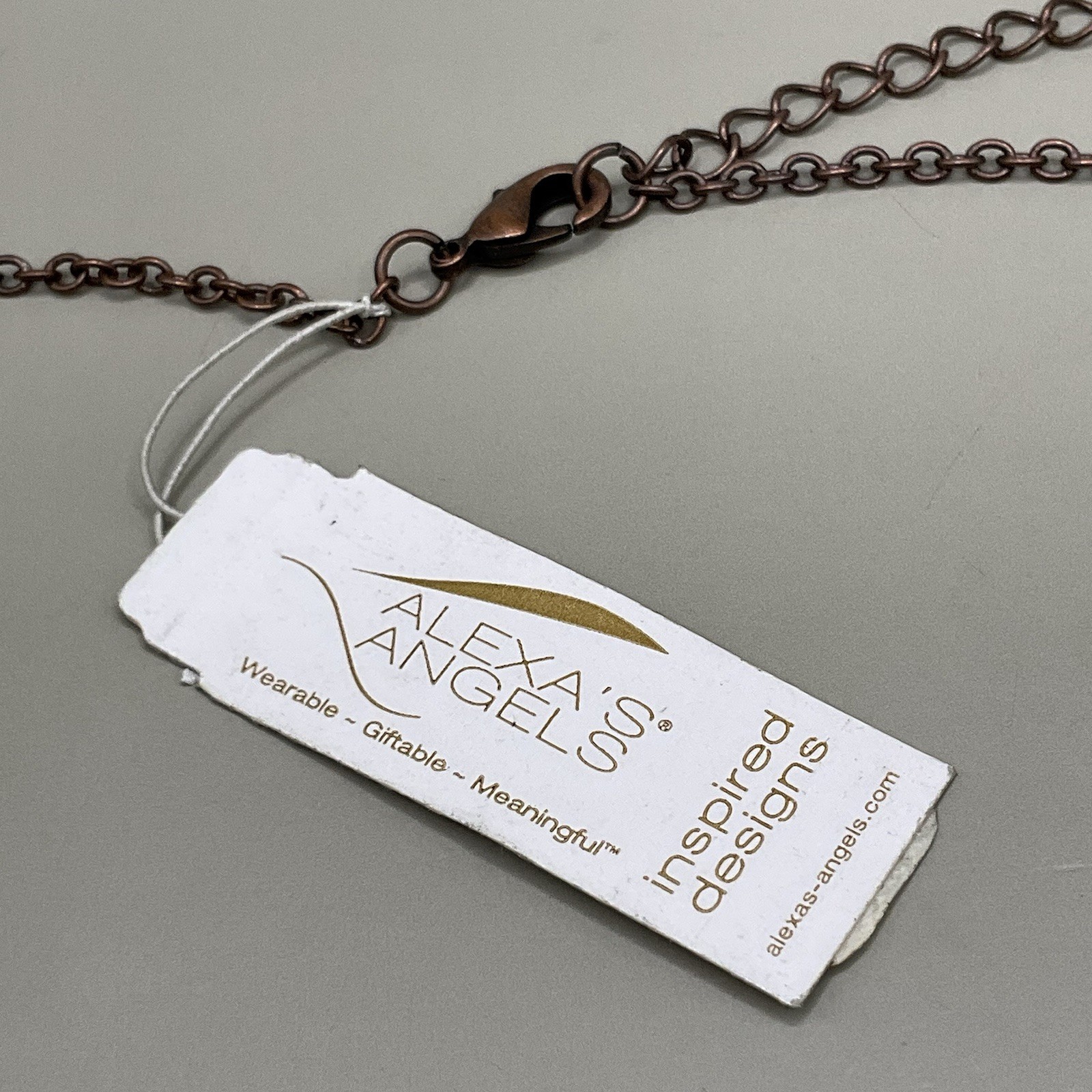 Alexa’s Angels Necklace Mixed Metal Heart Crystal Drop Pendant Brooch