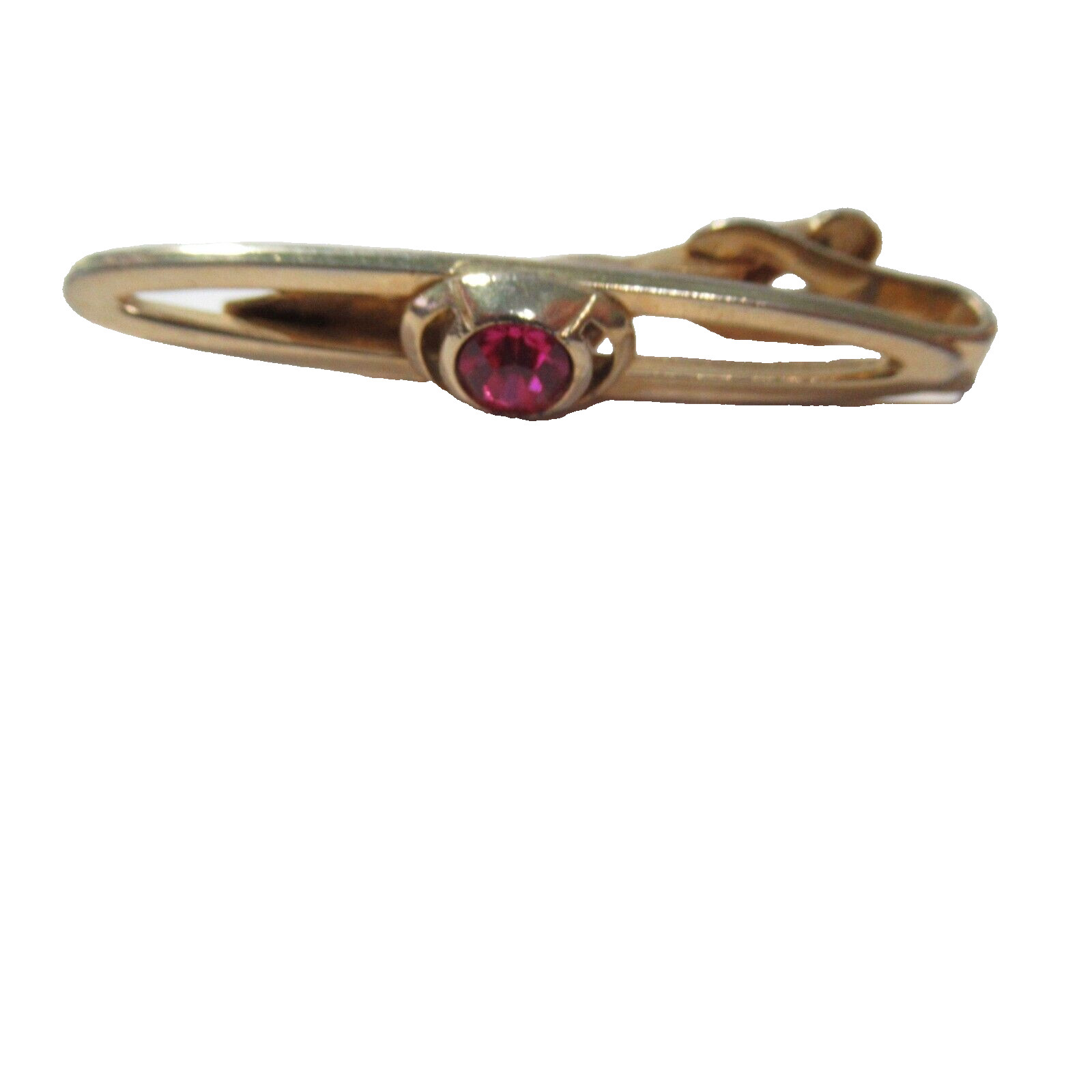 Swank Vintage Dark Pink Stone Tie Clip